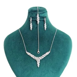 نیم ست نقره زنانه مدل گندم فلاور 237