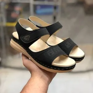 صندل طبی زنانه مدل دایموند مشکی