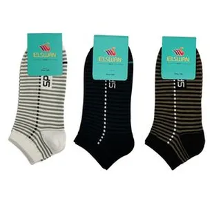 جوراب ساق کوتاه مردانه ال سون مدل خط چین کد PH1027.1 مجموعه 3 عددی
