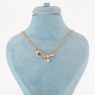 گردنبند زنانه ژوپینگ مدل پاپیون کد AAB645