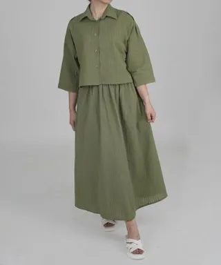 شومیز لینن آستین بلند زنانه بنیس مدل 4269