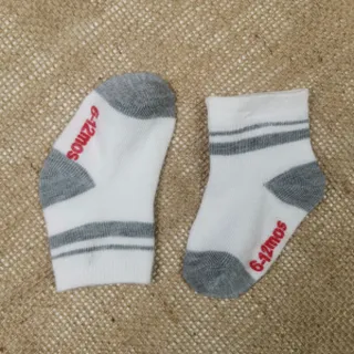 جوراب نوزادی ساق کوتاه طرح نوشته دار سفید رنگ