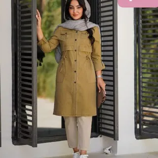 مانتو پاییزه کتان حنانه شیک زنانه کد 754