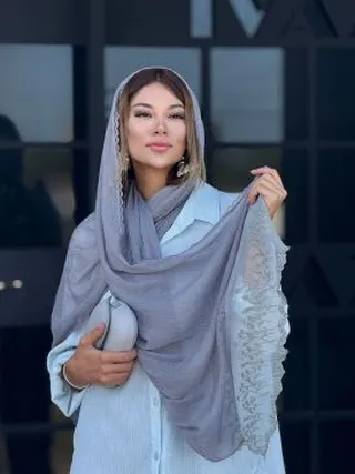شال دانتل طرح گل کد 19459
