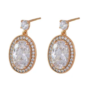 گوشواره زنانه ژوپینگ مدل جواهری کد AAC1023