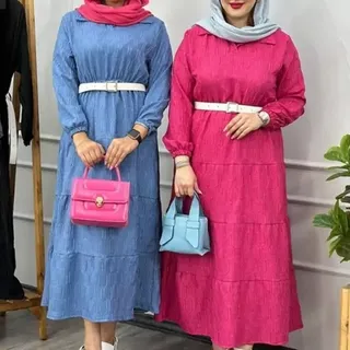پیراهن ماکسی زنانه و دخترانه شانتون طرحدار عیدانه جدید