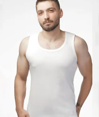 رکابی مردانه تنگ تاپ دوروکبریتی سفید