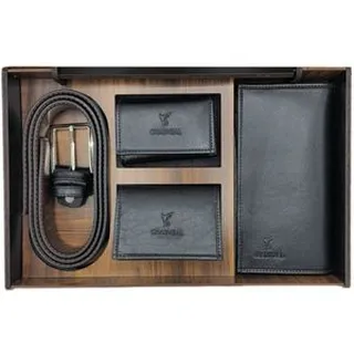 ست هدیه مردانه مدل چرم طبیعی چرمسال 4t