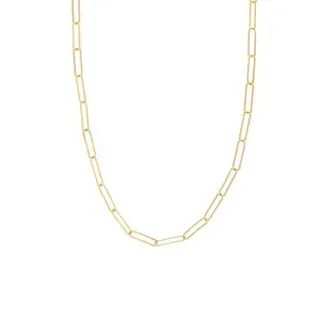 گردنبند طلا 18 عیار زنانه ماوی گالری مدل زنجیری مستطیل