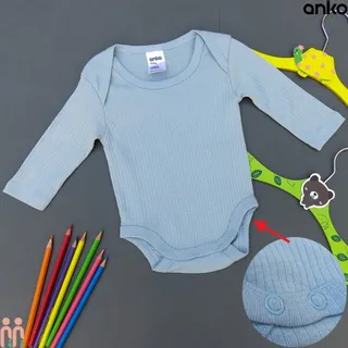 لباس بادی بلند نوزاد نخی وارداتی آبی مارک...