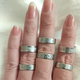 انگشتر رینگی استیل رنگ ثابت نفره ای  