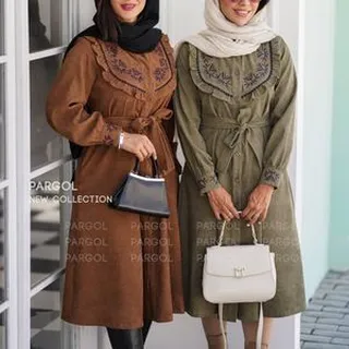 پیراهن مانتویی مخمل آلیا