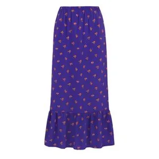 دامن چین‌دار زنانه مدل نخی گلدار