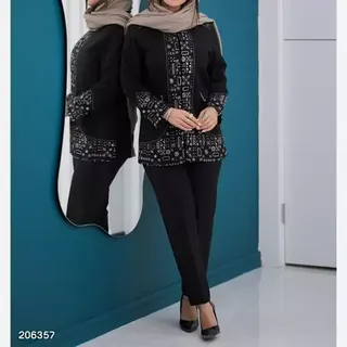 کت زنانه با خرجکار هندی مدل نیکوان