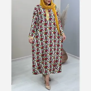 پیراهن ساحلی گلدار جنس نخی درجه یک 