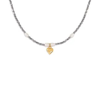 گردنبند طلا سنگی قلب دامله