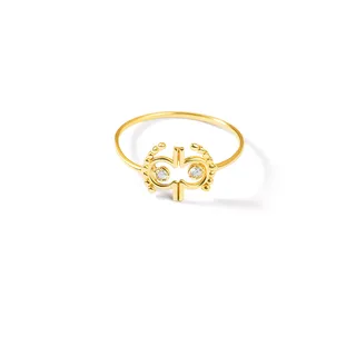 انگشتر طلا جغد نگین دار