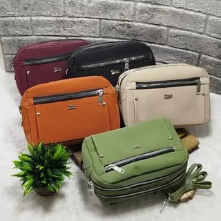 کیف دوشی زنانه سه زیپ 