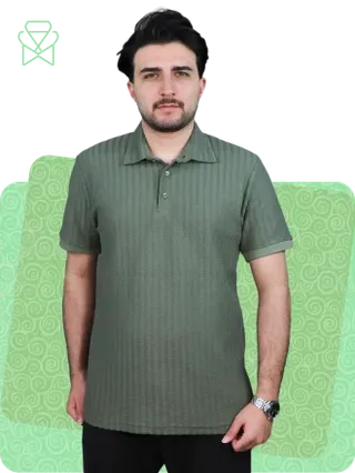 تیشرت مردانه پنبه ژاکارد کد 438120