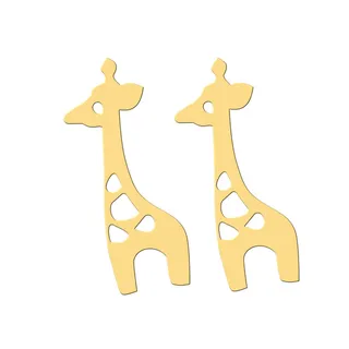 گوشواره طلا 18 عیار زنانه فرشته طرح زرافه کد WEL-0...