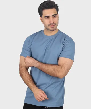 تیشرت ساده آبی مردانه برند تیپ نتی 9169