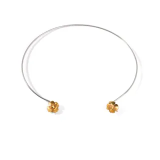 چوکر نقره دو گل