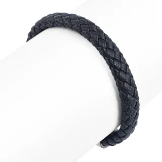 دستبند مردانه بافت مشکی پهن