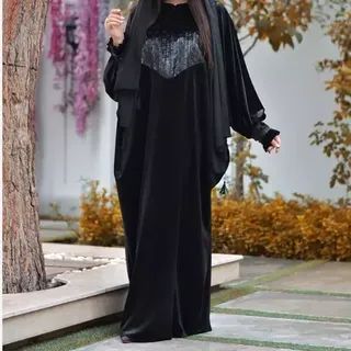 مانتو عبایی نیکو جنس مخمل درجه 1 ارسال فوری