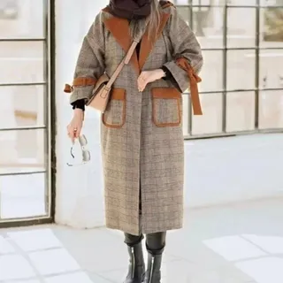 پالتو شیدا جنس موهرپشمی  و مخمل جیر 