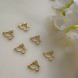 پلاک آویز ساعتی طرح شاپرک طلایی(فروش محصول  بصورت دونه ای میباشد)