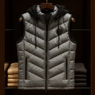 ژیله پافر برزنتی با آستر خز گرم بالا رنگ طوسی | فوق‌العاده شیک و با کیفیت