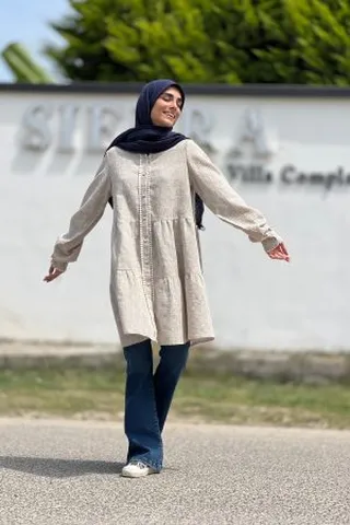 مانتو لینن کرمی