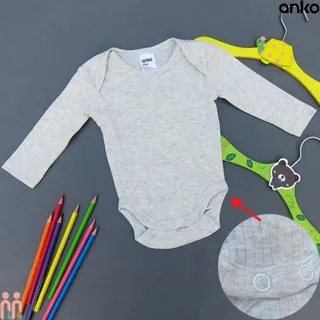 لباس بادی بلند نوزاد نخی وارداتی طوسی مارک...