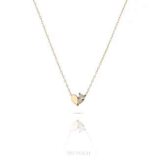 گردنبند قلب و مارکیز سفید