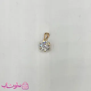 آویز گردنبند زنانه ژوپینگ طرح تک نگین سفید کد 991