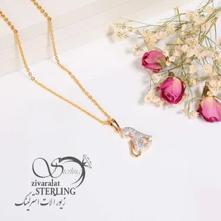 گردنبند طرح طلا طرح گربه با زنجیر ژوپینگ کد 4435