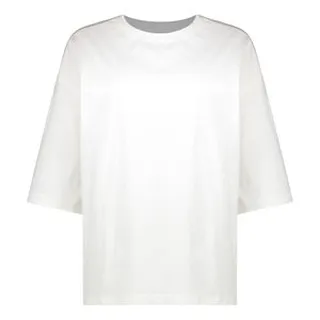 تی شرت آستین کوتاه زنانهمدل باکسی بیسیک رنگ سفید