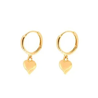 گوشواره طلا 18 عیار زنانه ماوی گالری مدل روکو تک قلب 2
