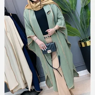 مانتو عبایی قواره دار حصیری سبک و خنک