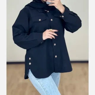مانتو شانتون بغل دکمه ارسال رایگان 
