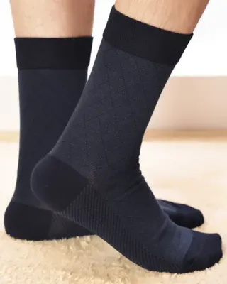 جوراب ساق بلند طرح دار مردانه