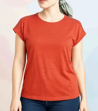 تیشرت سرشانه گیپوری کد 4657