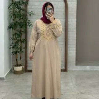 پیراهن گلنار نسکافه ای