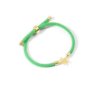 دستبند طلا بافت گل