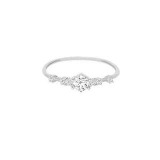 انگشتر طلا 18 عیار زنانه ماوی گالری مدل تک سنگ نگینی