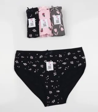 پک 3 عددی شورت نخی زنانه طرح دار  کد 120528