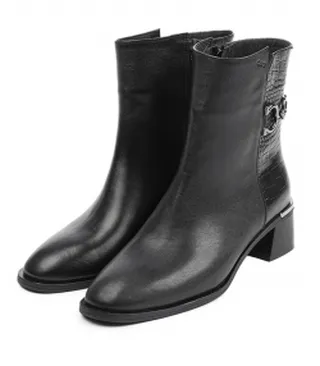 نیم بوت چرم طبیعی زنانه صاد مدل RF7403