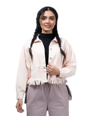 کت زنانه قد 50 گلبهی رویال جین Royal Jeans کد 55268