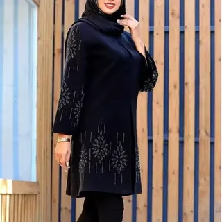 مانتو نگین دار مدل خوشه مجلسی 