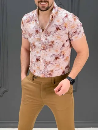 پیراهن 041510 هاوایی Bershka